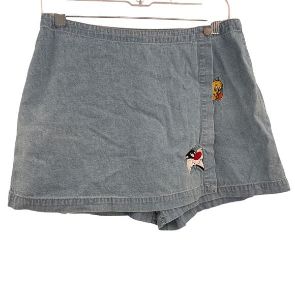 Y2K Warner Bros Studio Store skort blue size M - Picture 1 of 10